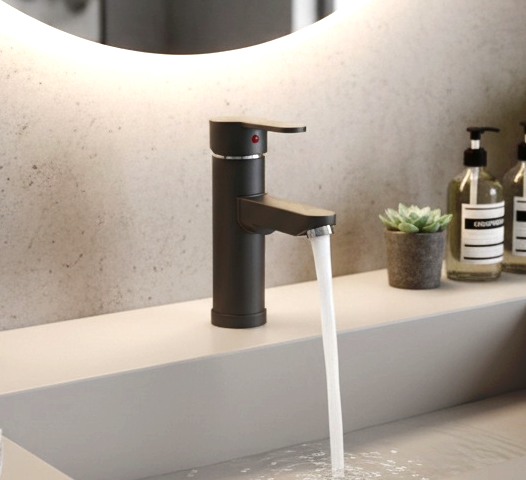 Antracide grey basin mixer tap F1