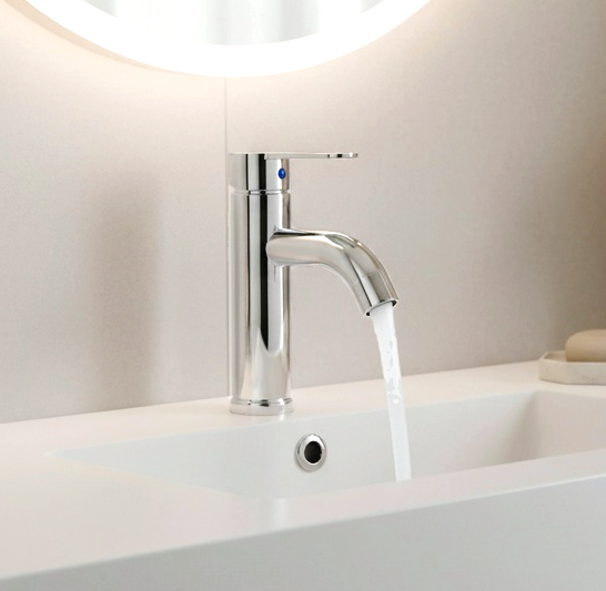 Chrome basin mixer tap F1