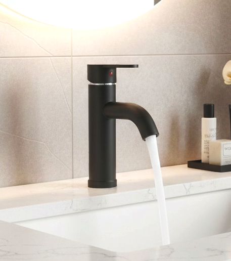 Black basin mixer tap F2